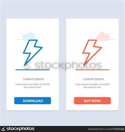 Power, Charge, Electric Blue and Red Download and Buy Now web Widget Card Template