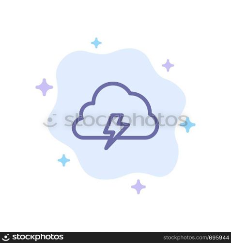 Power, Cloud, Nature, Spring, Sun Blue Icon on Abstract Cloud Background