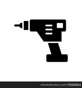 power drill icon black color