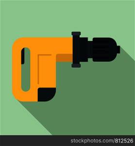 Power drill icon. Flat illustration of power drill vector icon for web design. Power drill icon, flat style