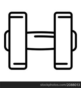 Power dumbell icon. Outline power dumbell vector icon for web design isolated on white background. Power dumbell icon, outline style