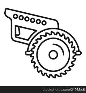 Power electric saw icon outline vector. Wood chain. Chainsaw tool. Power electric saw icon outline vector. Wood chain