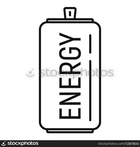 Power energy drink icon. Outline power energy drink vector icon for web design isolated on white background. Power energy drink icon, outline style