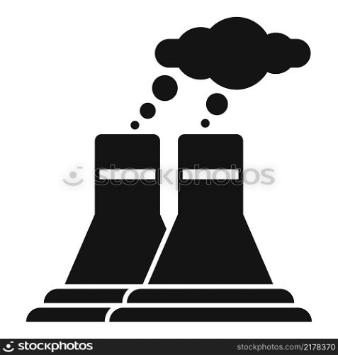 Power factory energy icon simple vector. Global earth. Warming disaster. Power factory energy icon simple vector. Global earth