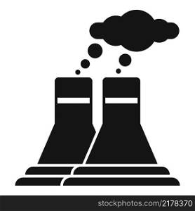 Power factory energy icon simple vector. Global earth. Warming disaster. Power factory energy icon simple vector. Global earth