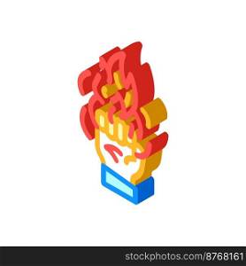 power fire isometric icon vector. power fire sign. isolated symbol illustration. power fire isometric icon vector illustration