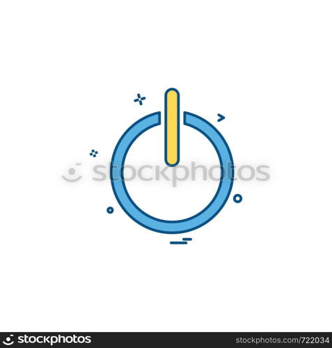 Power icon design vector