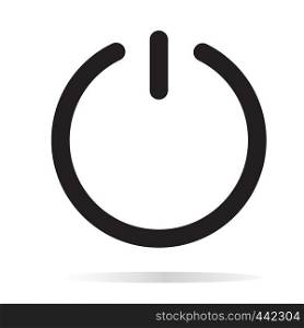 power icon on white background. flat style. power icon for your web site design, logo, app, UI. turn on symbol. turn on sign.