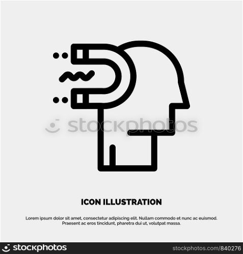 Power, Influence, Engagement, Human, Influence, Lead Line Icon Vector