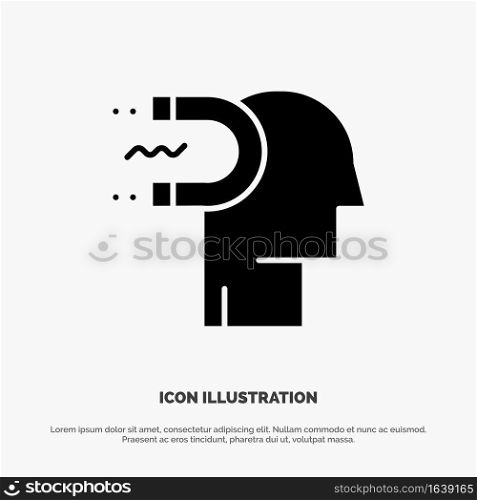 Power, Influence, Engagement, Human, Influence, Lead solid Glyph Icon vector