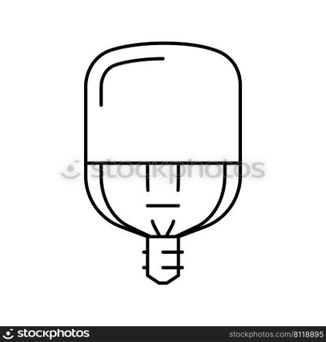 power light bulb line icon vector. power light bulb sign. isolated contour symbol black illustration. power light bulb line icon vector illustration