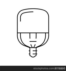 power light bulb line icon vector. power light bulb sign. isolated contour symbol black illustration. power light bulb line icon vector illustration