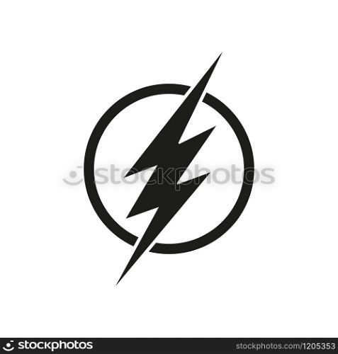 power lightning icon isolate on white background, vector. power lightning icon isolate on white background