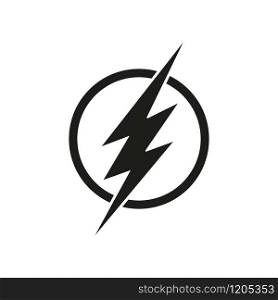 power lightning icon isolate on white background, vector. power lightning icon isolate on white background
