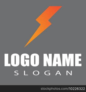 Power lightning logo vector design