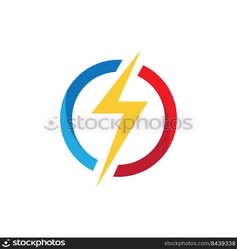 Power lightning logo vector design