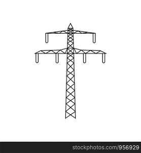 Power line symbol. Electric power line tower pictogram. High voltage electric pylon icon.Vector illustration. Power line symbol. Electric power line tower pictogram.
