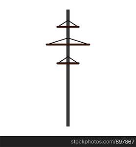Power line symbol. Power line flat vector design illustration isolated on white background. Power line symbol. Power line flat vector design illustration isolated
