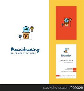 Power plant Creative Logo and business card. vertical Design Vector