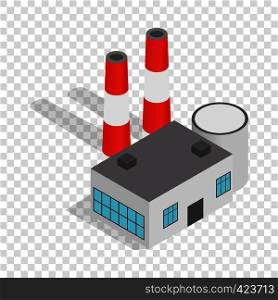 Power plant isometric icon 3d on a transparent background vector illustration. Power plant isometric icon