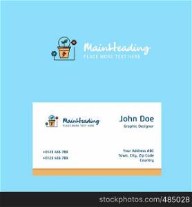 Power plant logo Design with business card template. Elegant corporate identity. - Vector