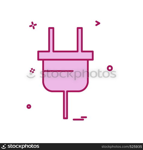power plug icon design vector
