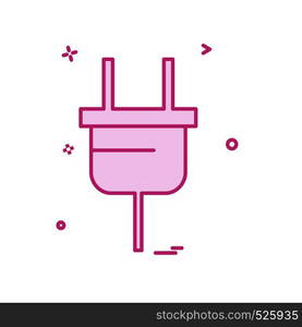 power plug icon design vector