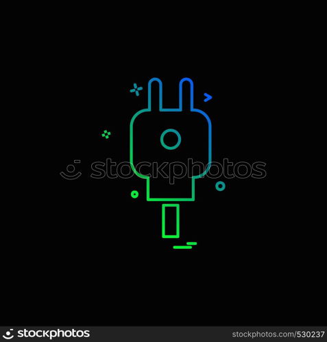 power plug icon design vector