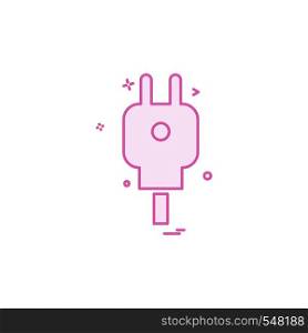 power plug icon design vector