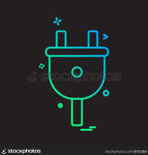 power Plug icon design vector