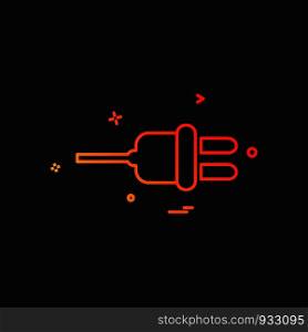 power plug icon design vector