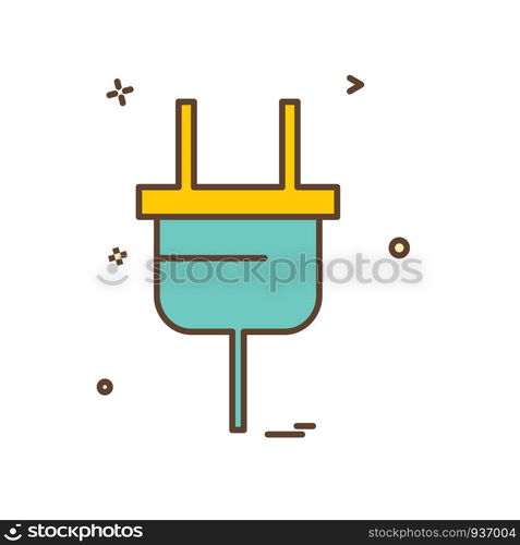 power plug icon design vector