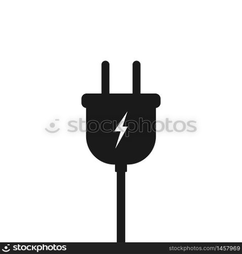 Power plug icon isolated on white background Vector EPS 10. Power plug icon isolated on white background. Vector EPS 10