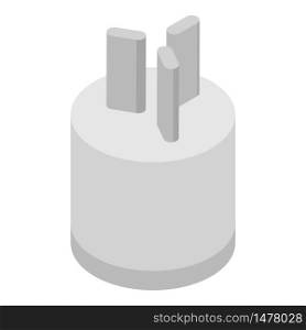 Power plug icon. Isometric of power plug vector icon for web design isolated on white background. Power plug icon, isometric style