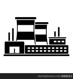 Power refinery plant icon. Simple illustration of power refinery plant vector icon for web design isolated on white background. Power refinery plant icon, simple style