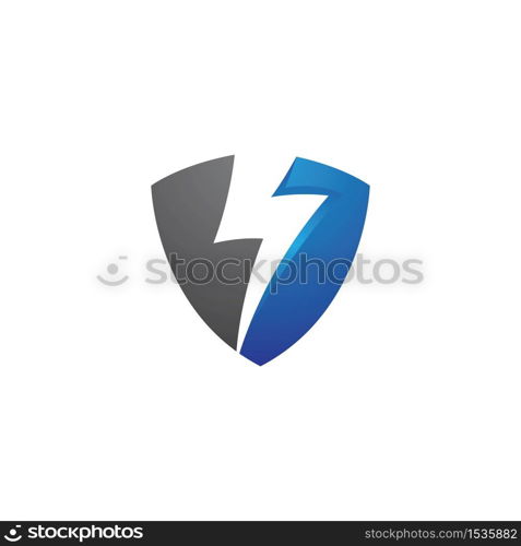 Power secure logo template vector icon design