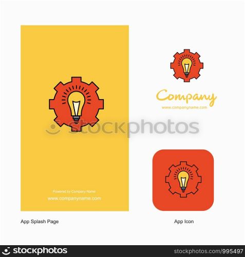 Power setting Company Logo App Icon and Splash Page Design. Creative Business App Design Elements