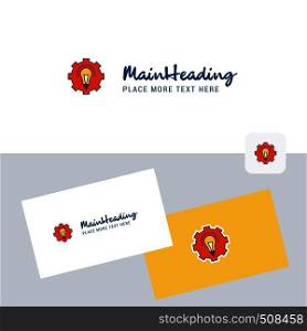 Power setting vector logotype with business card template. Elegant corporate identity. - Vector