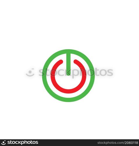 power sign icon vector illustraion design template