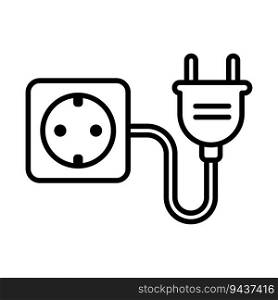 Power socket icon vector on trendy design