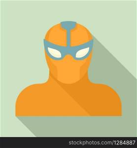 Power superhero icon. Flat illustration of power superhero vector icon for web design. Power superhero icon, flat style