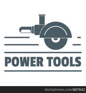 Power tool metal logo. Simple illustration of power tool metal vector logo for web. Power tool metal logo, simple gray style