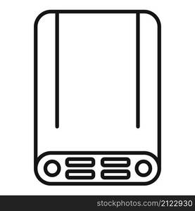 Powerbank icon outline vector. Phone battery. Mobile power bank. Powerbank icon outline vector. Phone battery