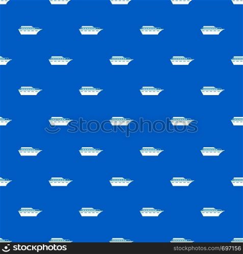 Powerboat pattern repeat seamless in blue color for any design. Vector geometric illustration. Powerboat pattern seamless blue