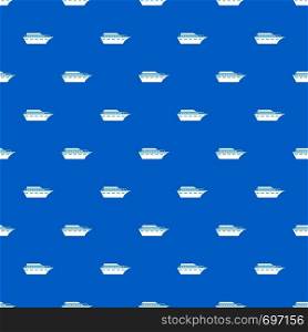 Powerboat pattern repeat seamless in blue color for any design. Vector geometric illustration. Powerboat pattern seamless blue
