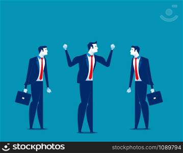 Powerful business person. Concept business vector illustration.