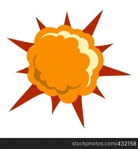 Powerful explosion icon flat isolated on white background vector illustration. Powerful explosion icon isolated