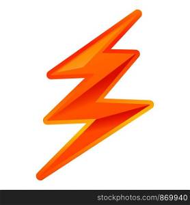 Powerful lightning bolt icon. Cartoon of powerful lightning bolt vector icon for web design isolated on white background. Powerful lightning bolt icon, cartoon style