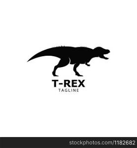 Powerful T-REX logo, jurassic period concept icon illustration design