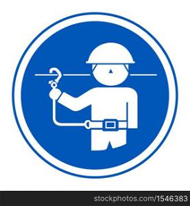 PPE Icon.Use Safety Belts Symbol Sign Isolate On White Background,Vector Illustration EPS.10